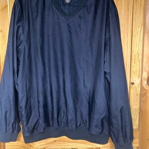 Izod Men's Dark Blue V-Neck Golf Jacket